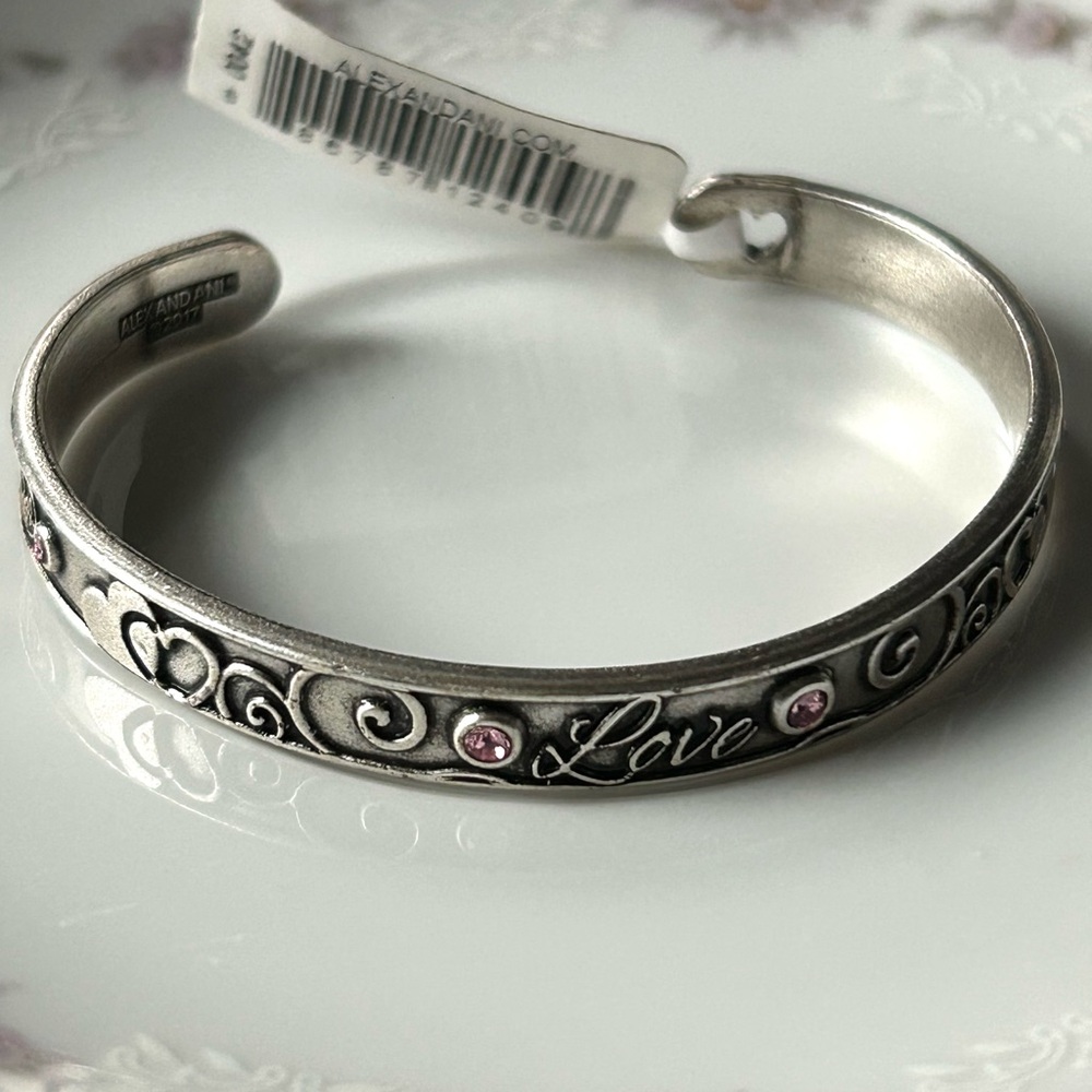 Retired Alex and Ani 2017 Adjustable Love Cuff Bracelet with Original Tag